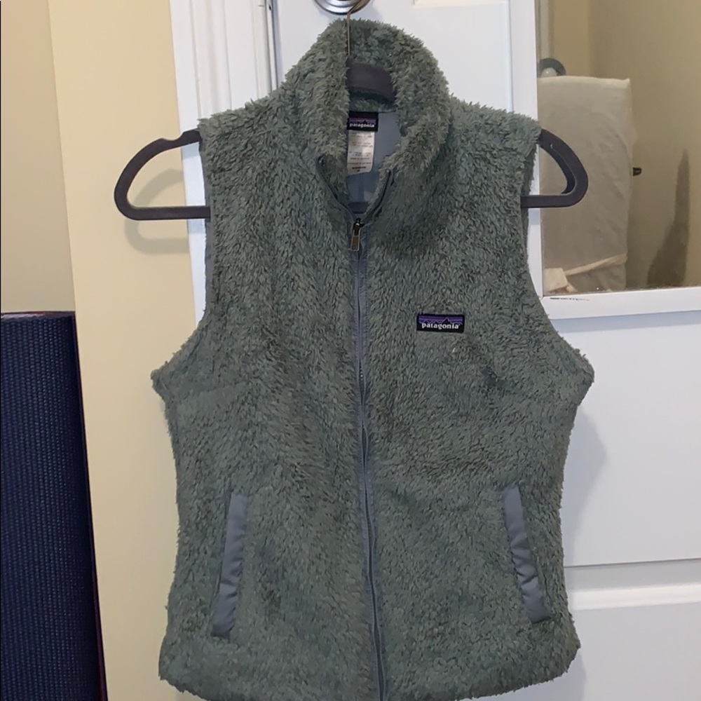 Army green Patagonia vest